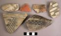 Black and white sherds