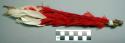 Red lory and cockatoo feather head ornament ("ndamel") for dances