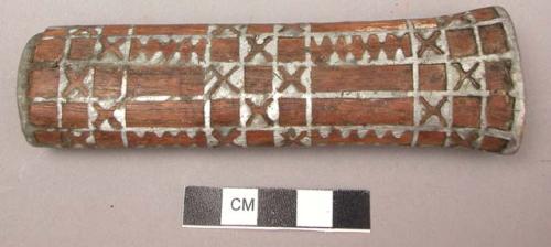 Knife handle, lead inlay