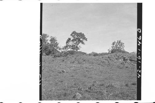 Mounds 2-5 from top of Mound 7 looking north. B is due north