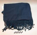 Rebozo, or shawl - dark blue cloth with fringe