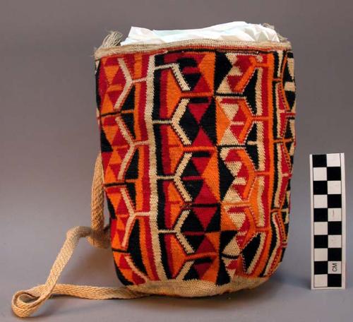 Twined bag, pita, decorated