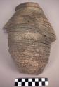 Medium sized corrugated jar - fragmentary