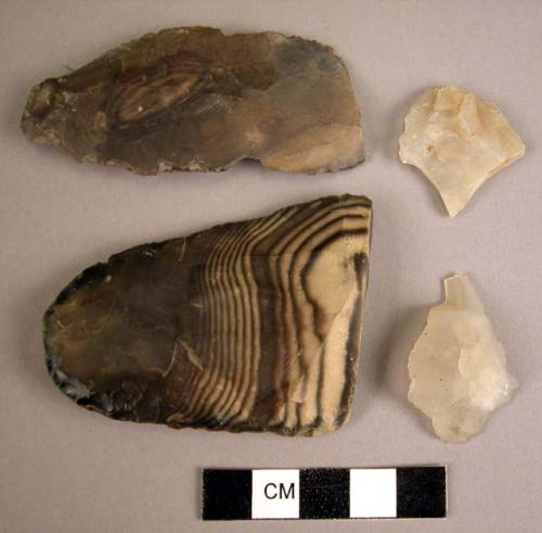 Flint, quartz etc, pottery & bone