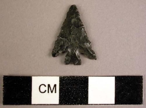 Fine black obsidian point