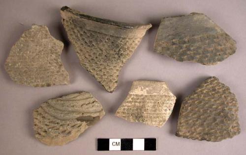 Corrugated potsherds