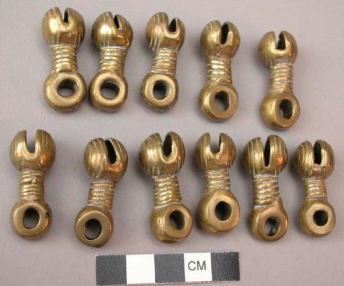 Bell beads of brass - used as belt for child