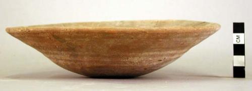 Pottery, shallow, brown, unpolished