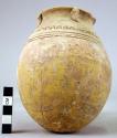 Jar, pottery, inscribed