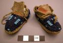 Miniature beaded moccasins (from a doll?)