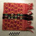 Panuelos (handkerchiefs). red, white, and black stripes with yellow, purple, gre