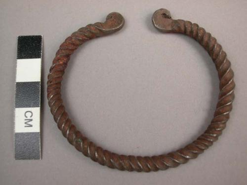 Iron bracelet - used as stamp in pottery decorating