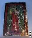 Retablo - portrait of a lady painted on wood