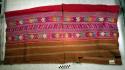 Huipil, or woman's blouse - red, brown & white striped material with red, white,