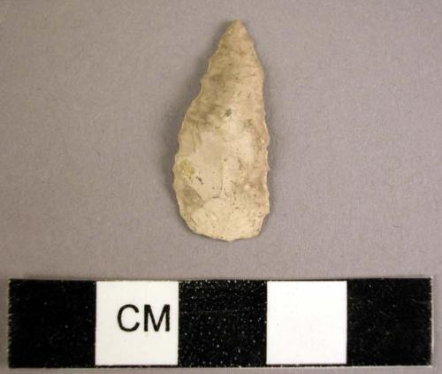 Leaf-shaped white chert point