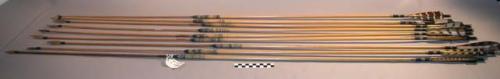 Flint-pointed arrows for large game