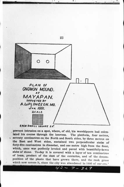 Plan and section of Structure Q218