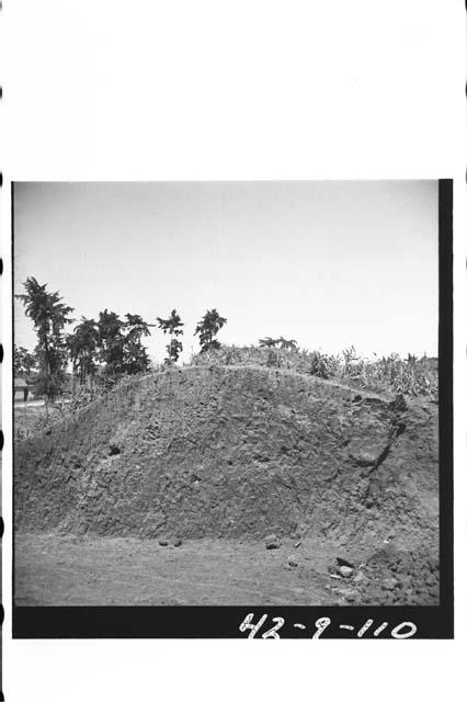 Section of the west end of ballcourt