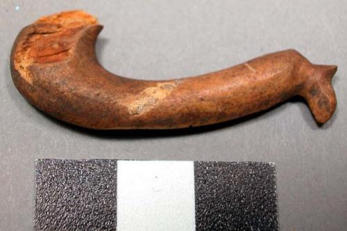 Shank leg of one-piece hook - illustrating use of bone of extinct moa +