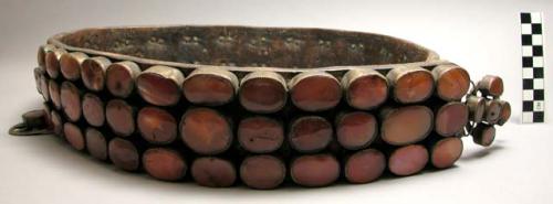 Belt with carnelian stone inset