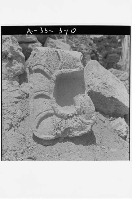 Rattle ornament from Structure 1A1, Northeast mask