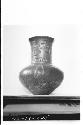 Plumbate standard jar,  incised neck, almond gadroons.