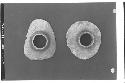 2 earplug flanges-bottom view A1-489, A1-491. Face of A1-491-8 x 6 cm