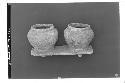 Double alabaster jar. A2-117-Tomb II. L of base 15 cm-Total H. 9.4