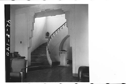 Stairway in staff house