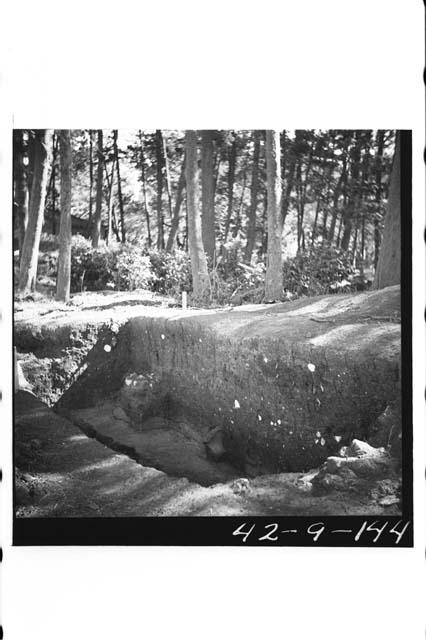 Trench at northeast corner of mound