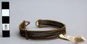 Bracelet of twisted iron and brass wire