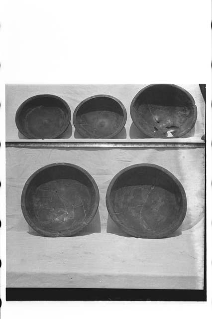 Five plumbate bowls from md. cat. nos. A-178, 177, 176 (upper lt. to rt.) and A-