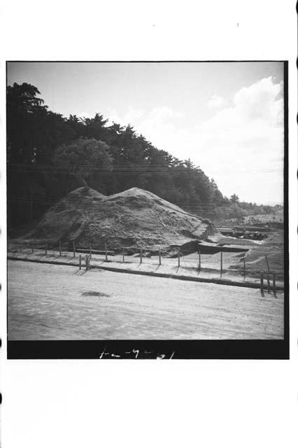 View of mound from north