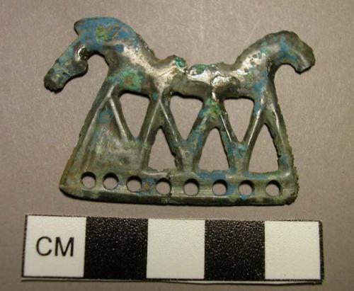 Pendant, double horsehead