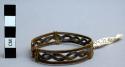 Bracelet of twisted iron and brass wire