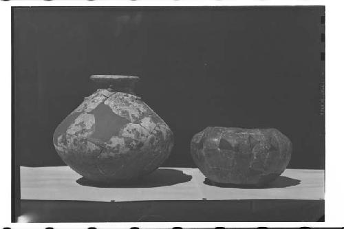 Two pottery vessels