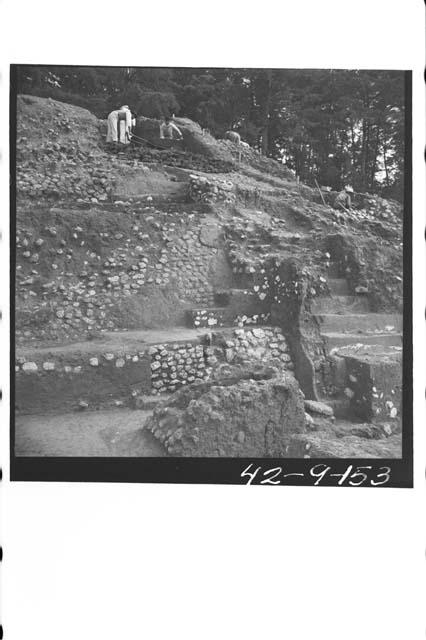 Construction under north stairwall