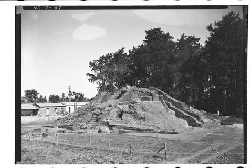 View of mound from southwest