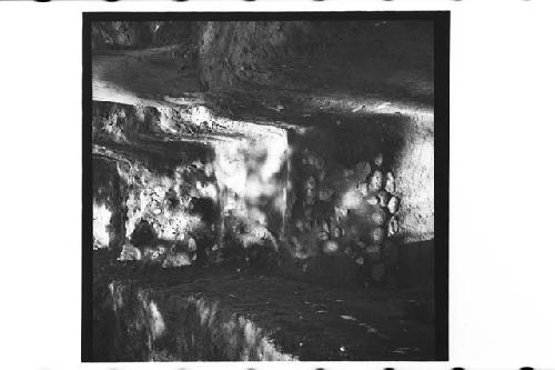 East pentrating trench showing basal step and lower terrace wall