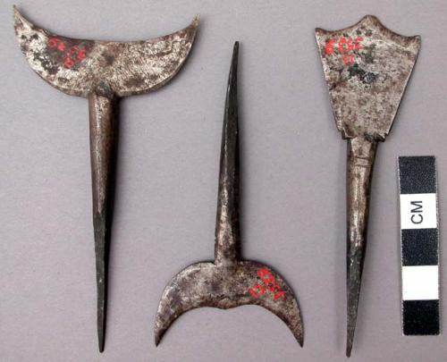 Arrowheads of iron