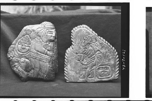 Fakes -carved greenstone plaques in D. Clark's Coll.