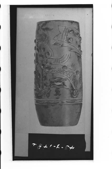 Plumbate cylindrical jar - decorated (cat. # A-143).  14a- Tejeda painting of sa