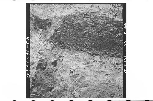 Profile of E-W exploratory trench wall.