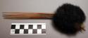 Man's 4-pronged bamboo comb, decorated with pompom of true kangaroo +