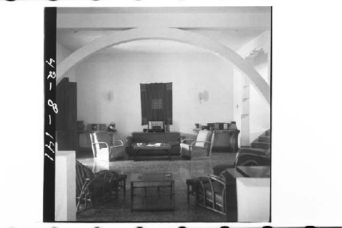 Living room in staff house