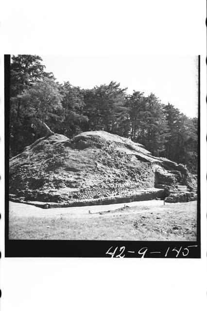 General view of mound from northwest