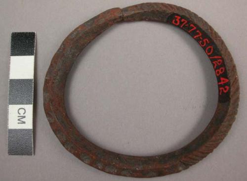 Iron bracelet used to make impression on pottery