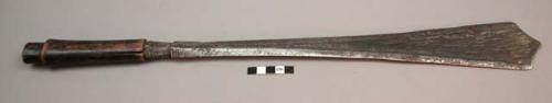 Cutlass with wooden handle - originally used as both garden tool implement of wa