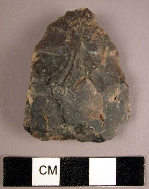 Black chert scraper