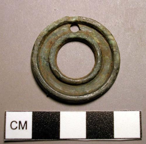 Pendant, disk-shaped